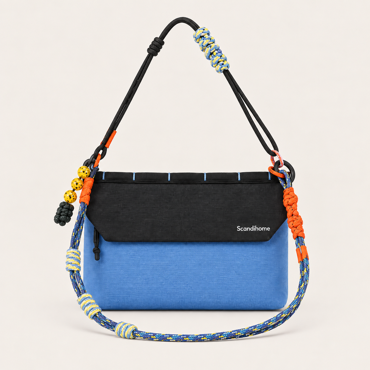 Scandihome Flip Flap RFID Crossbody Bag – Lightweight Travel Shoulder Bag with Adjustable Rope Strap