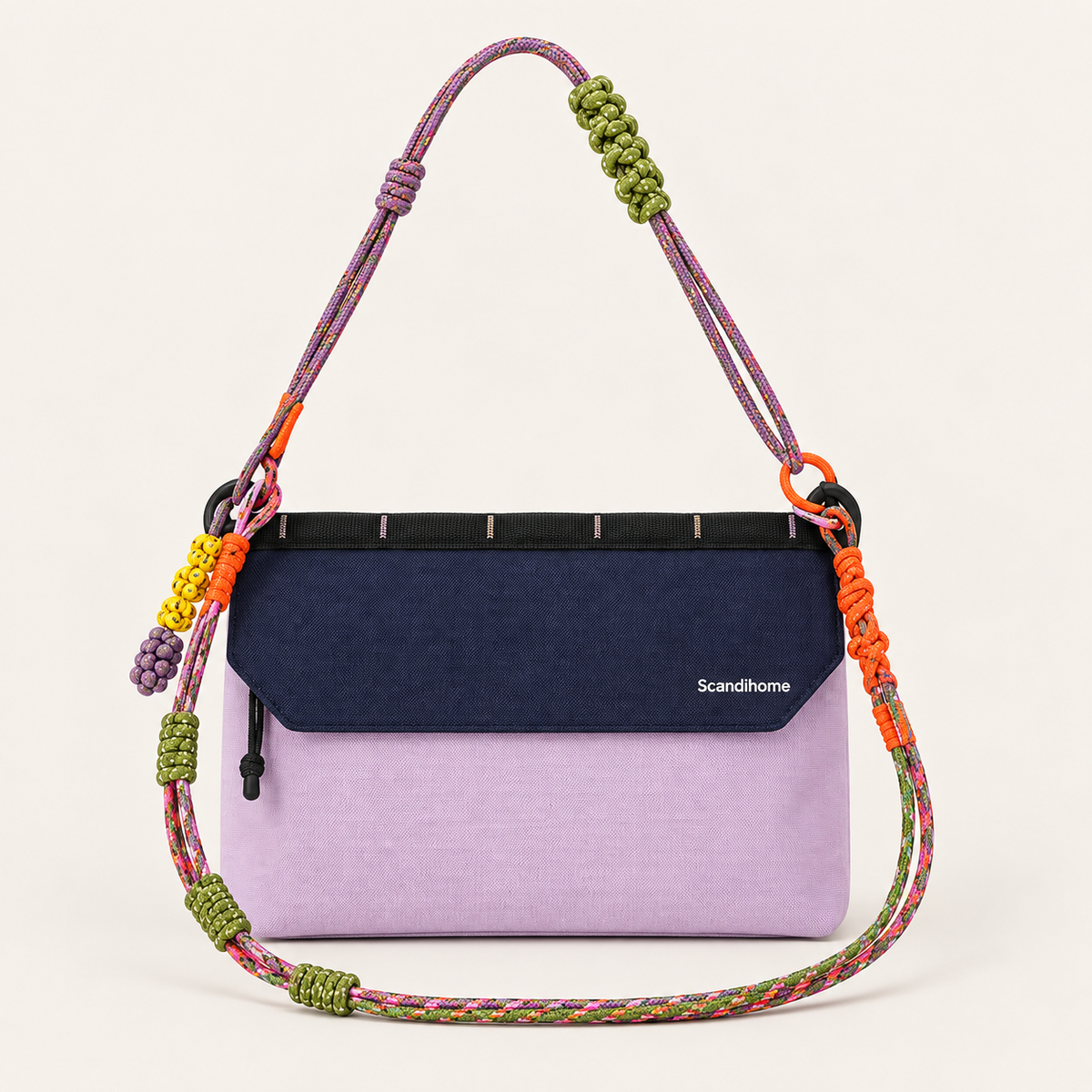 Scandihome Flip Flap RFID Crossbody Bag – Lightweight Travel Shoulder Bag with Adjustable Rope Strap