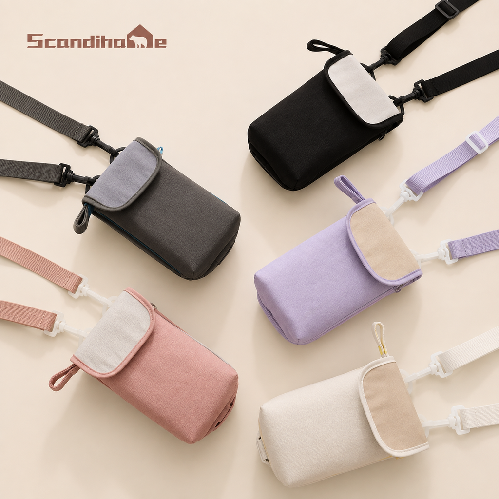 ScandiHome crossbody water bottle bag in Beige