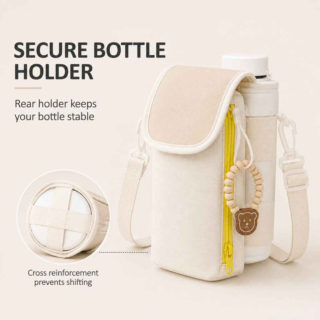 ScandiHome water bottle bag with secure bottle holder