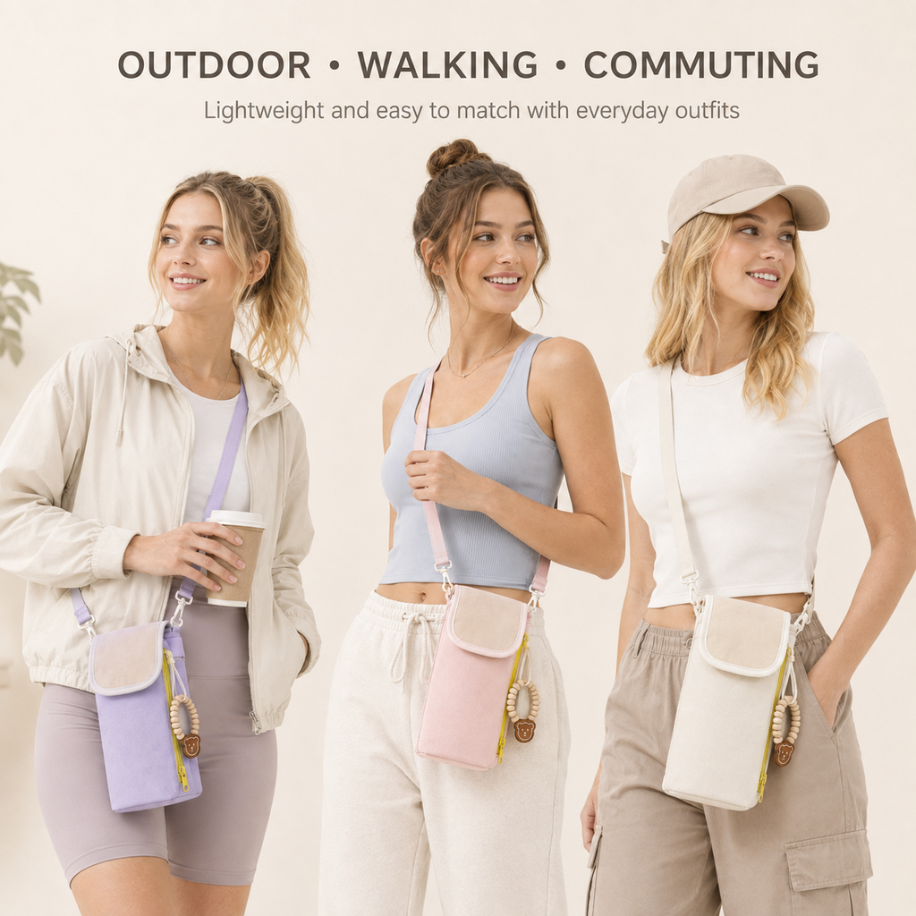 ScandiHome crossbody water bottle bag for walking commuting and travel