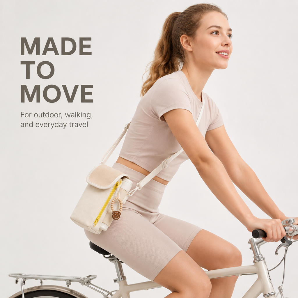 Lightweight ScandiHome crossbody bottle bag for everyday movement