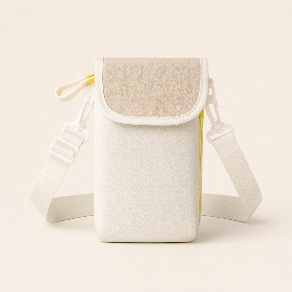 Beige ScandiHome crossbody water bottle bag