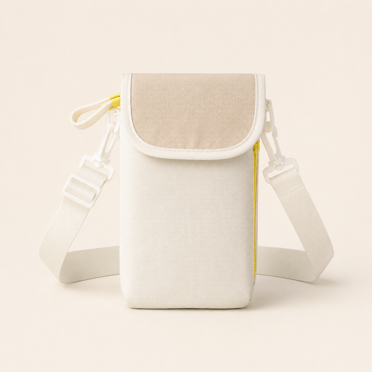 Beige ScandiHome crossbody water bottle bag