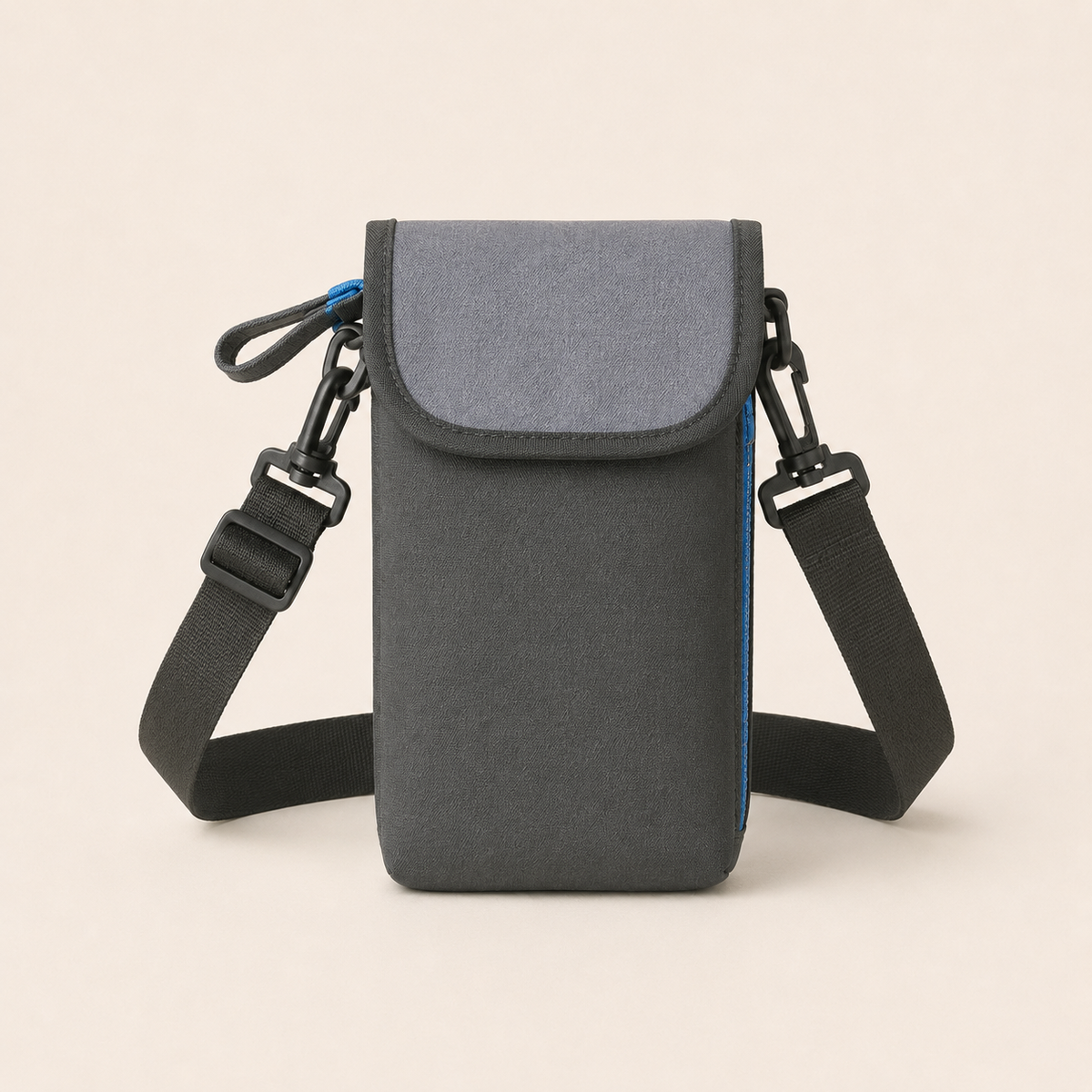 Gray ScandiHome crossbody water bottle bag
