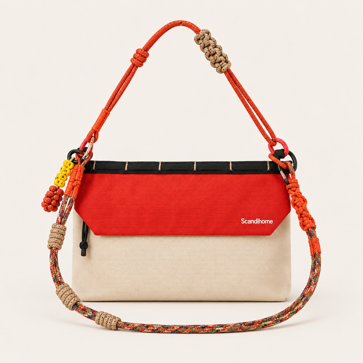 Scandihome Flip Flap RFID Crossbody Bag – Lightweight Travel Shoulder Bag with Adjustable Rope Strap
