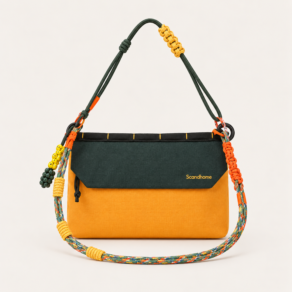 Scandihome Flip Flap RFID Crossbody Bag – Lightweight Travel Shoulder Bag with Adjustable Rope Strap