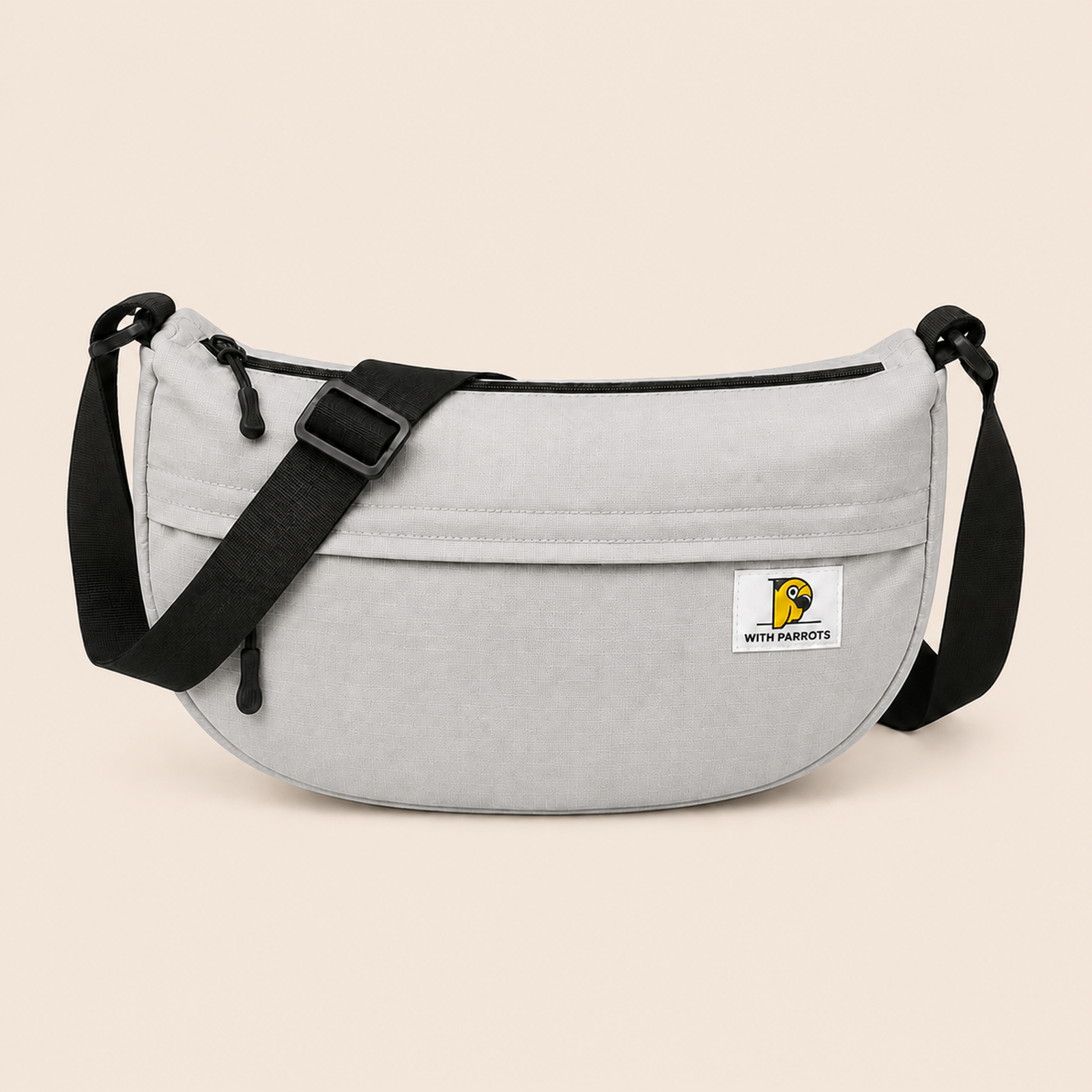 Light Gray ScandiHome PT-2503 crescent crossbody bag