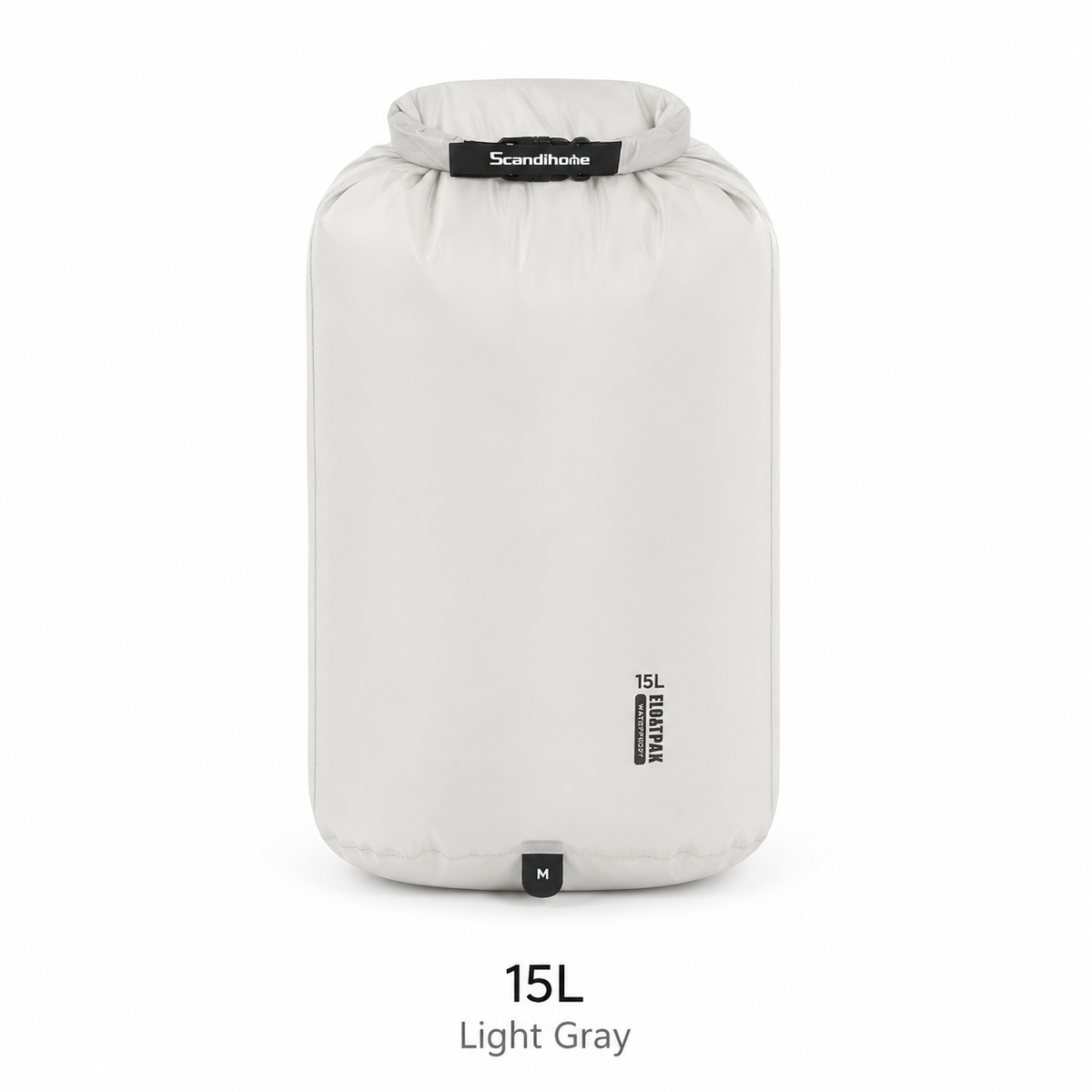 ScandiHome SH-2515 FLOATPAK waterproof dry bag in Light Gray, 15L