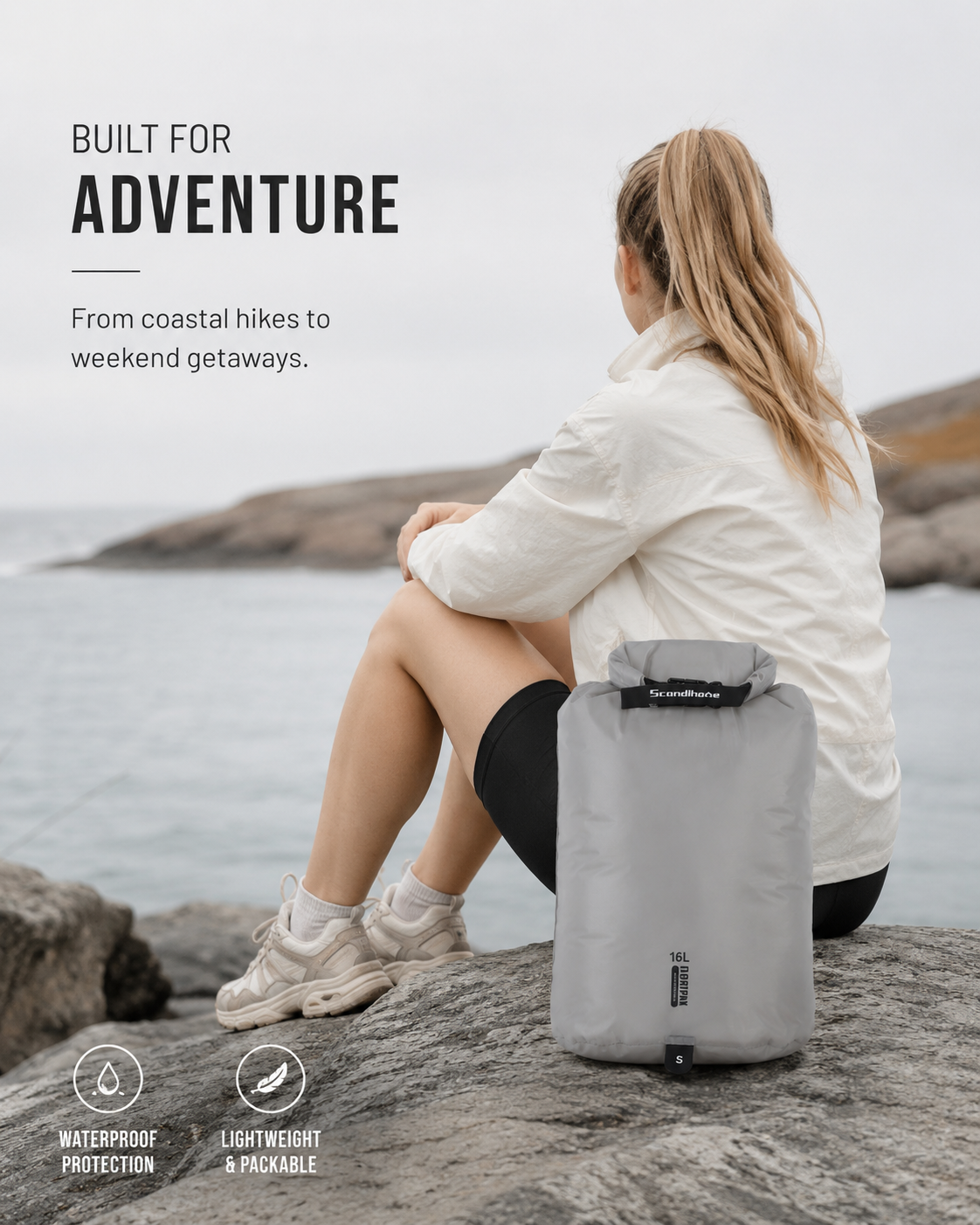 Waterproof dry bag for hiking and travel