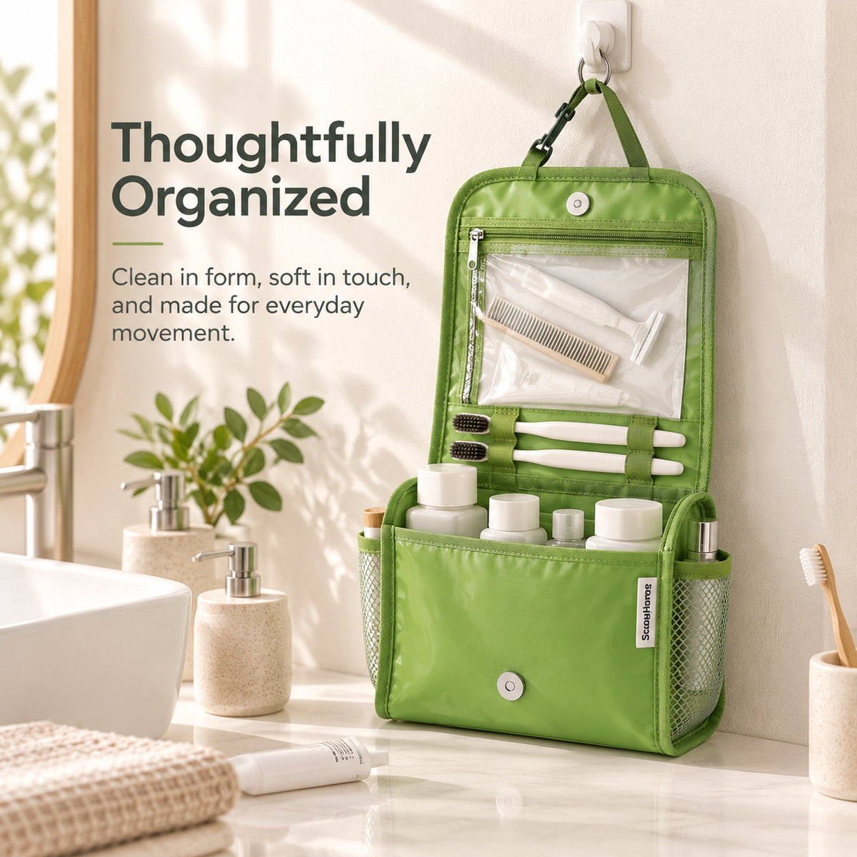 ScandiHome PT-2325 bathroom and travel organizer lifestyle