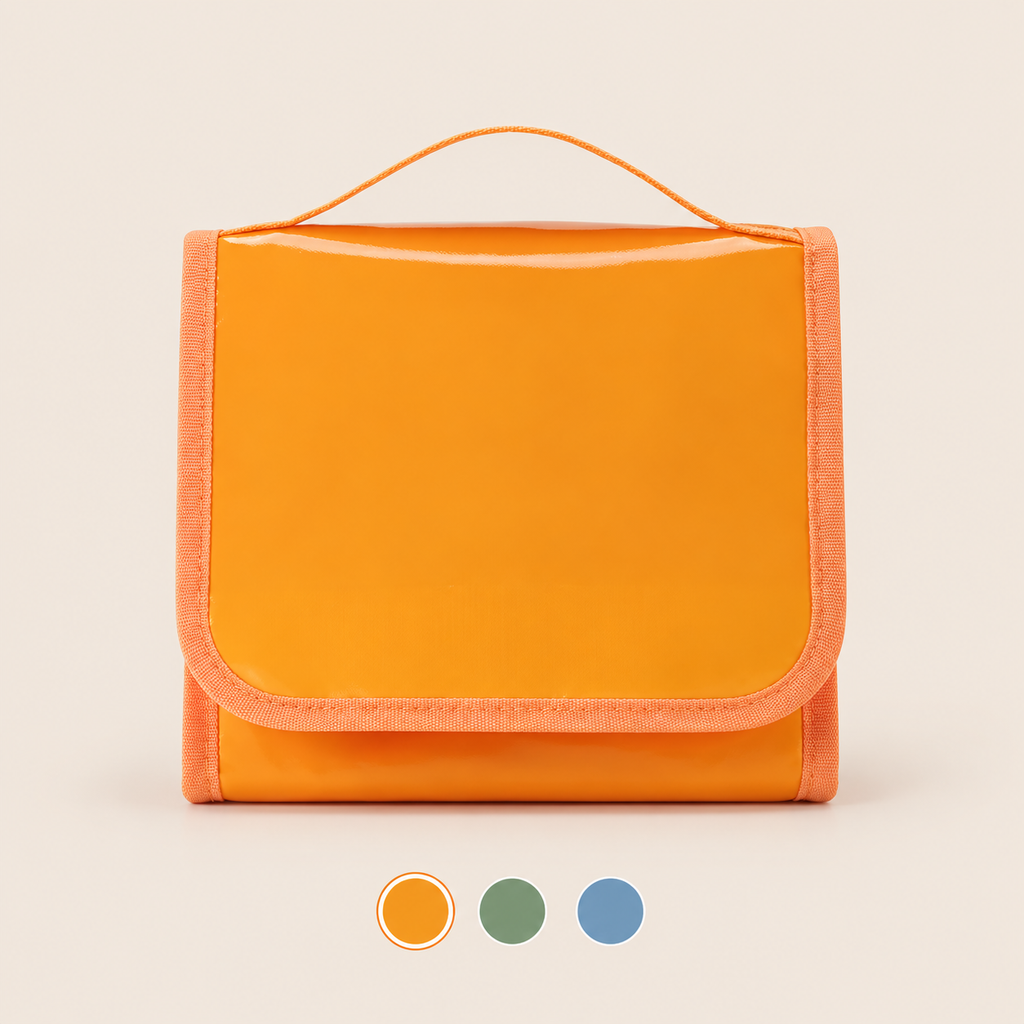 ScandiHome PT-2325 hanging toiletry bag in orange with blue and green color options