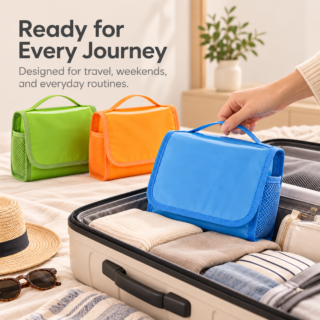 PT-2325 hanging toiletry bag for travel and hotel use