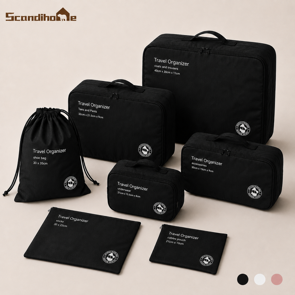 ScandiHome PT-2405 7-piece travel organizer set