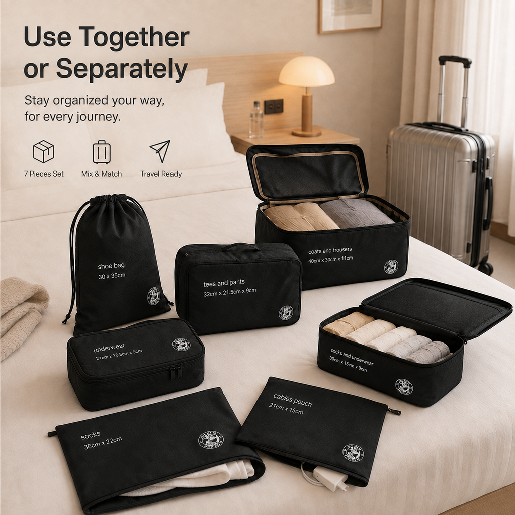 PT-2405 travel organizers used together or separately