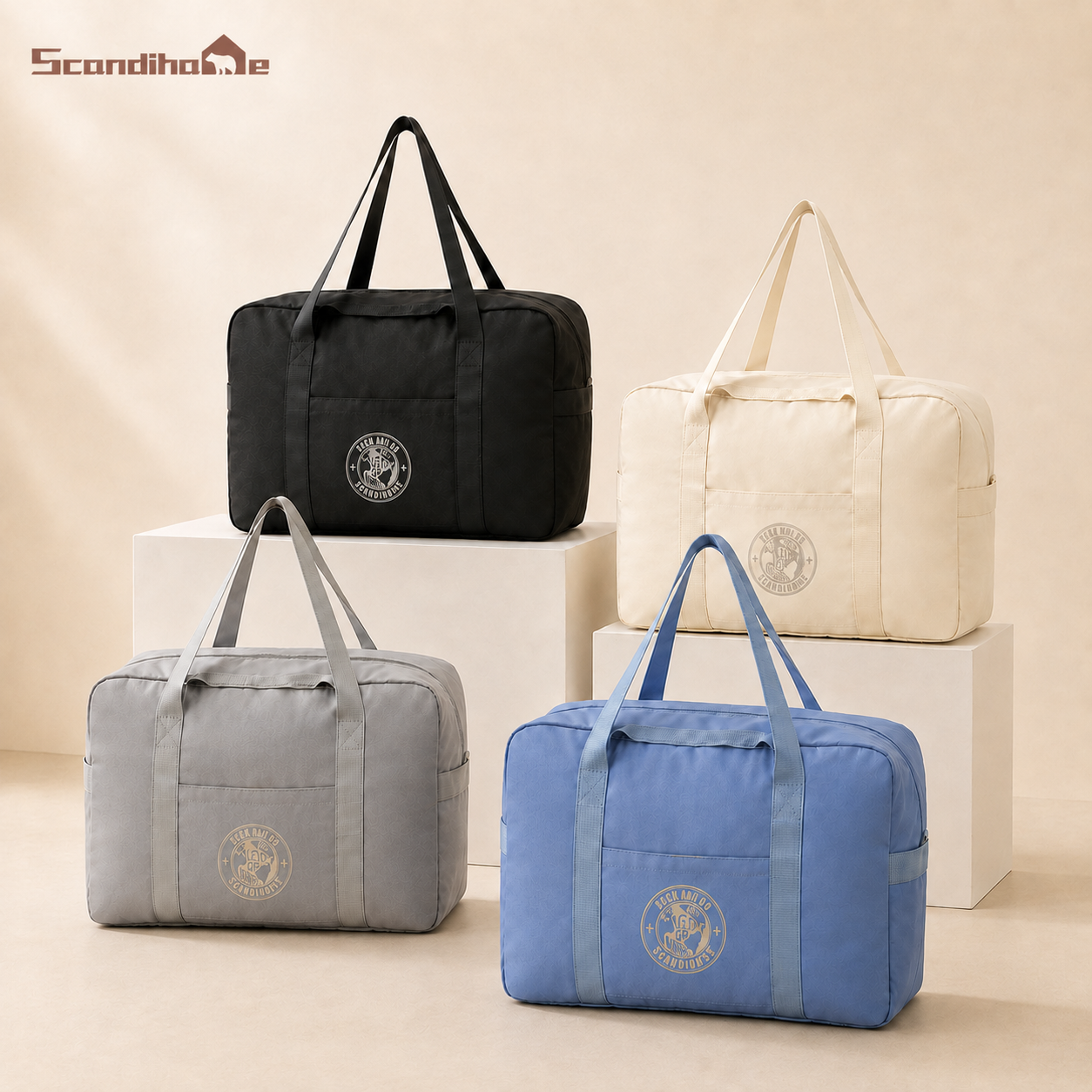 ScandiHome foldable travel duffel bag in four colors