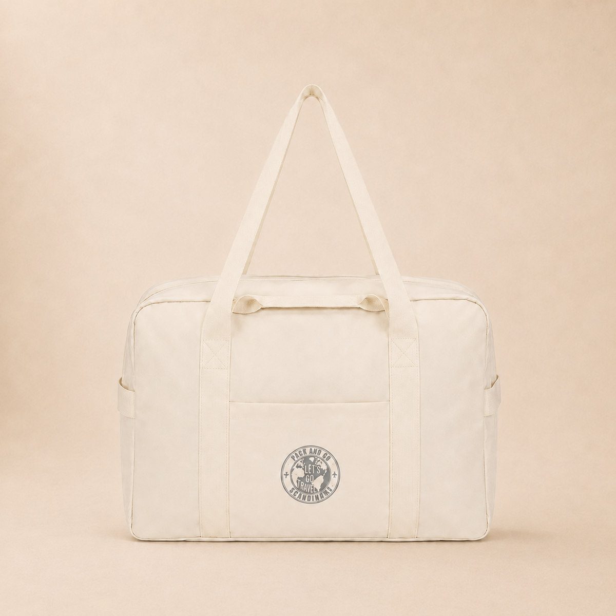 White ScandiHome foldable travel duffel bag