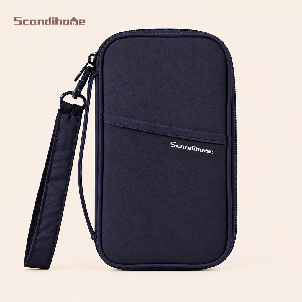 ScandiHome PT-2414 navy RFID passport wallet travel organizer