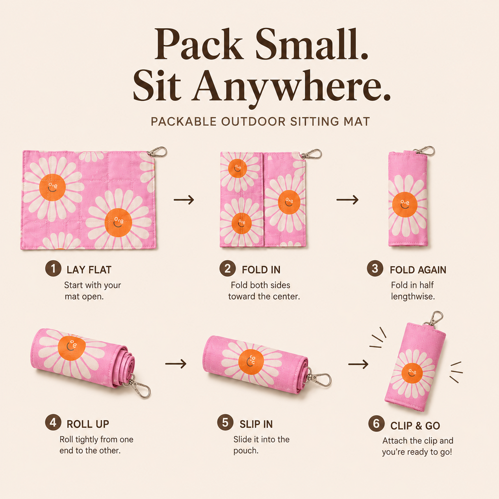 How to fold and pack the Scandihome PT-2601 outdoor sitting mat