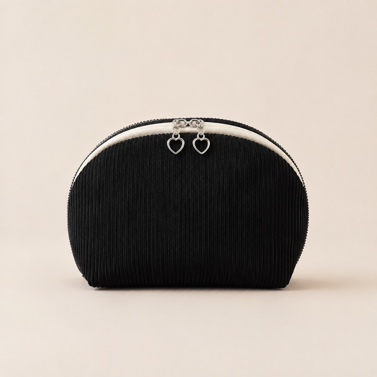 Scandihome SH-2511 corduroy cosmetic bag in Black