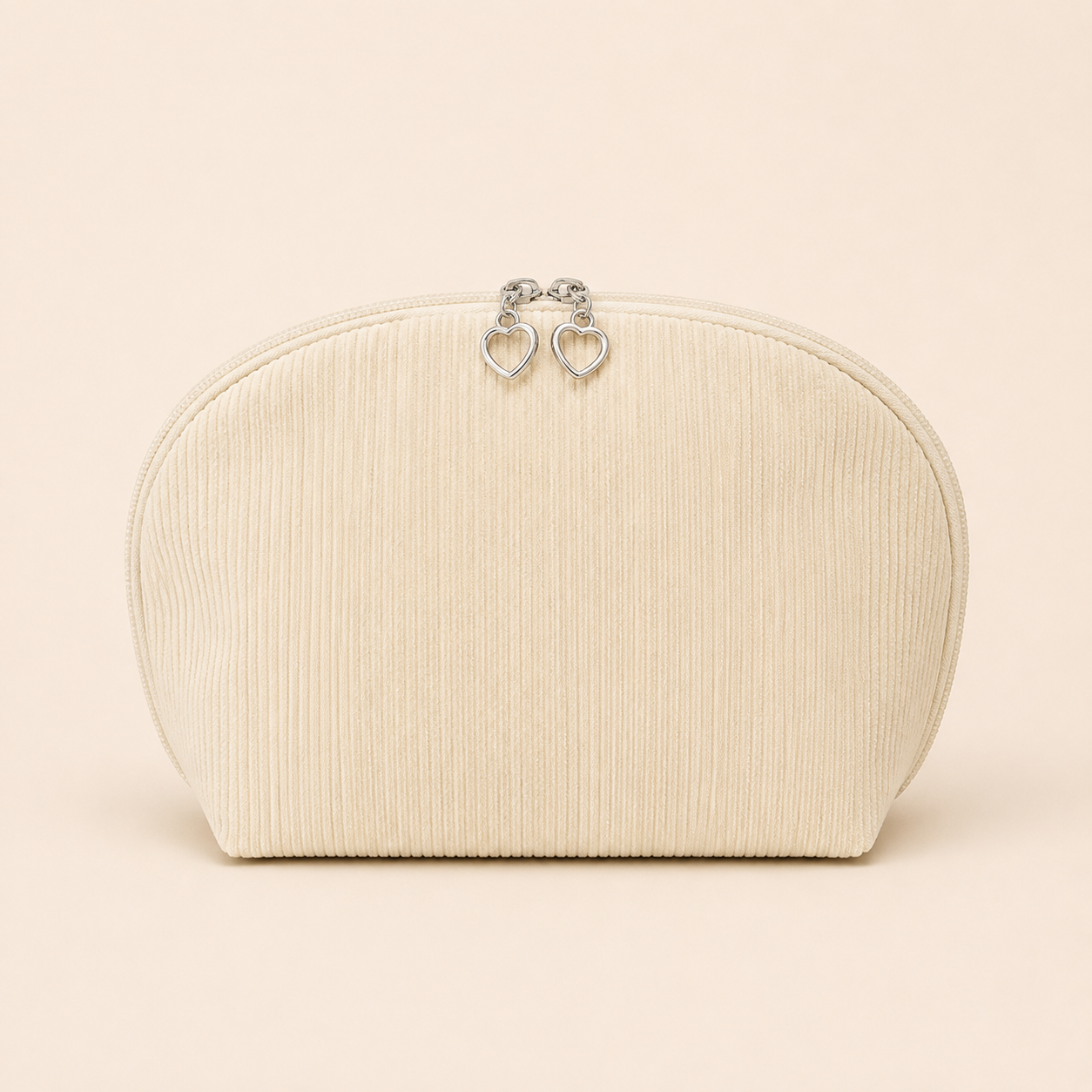 Scandihome SH-2511 corduroy cosmetic bag in Cream