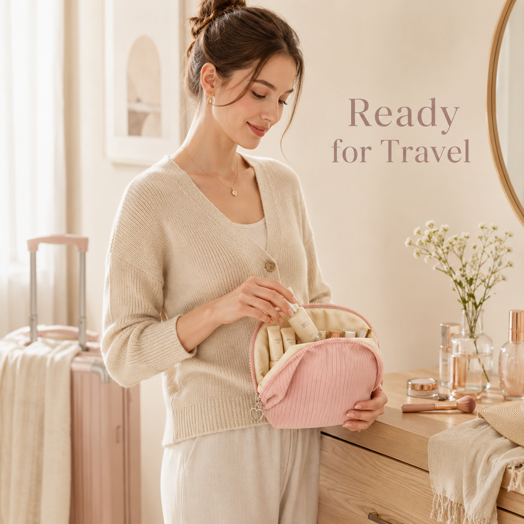 Scandihome SH-2511 cosmetic bag for travel makeup and toiletries
