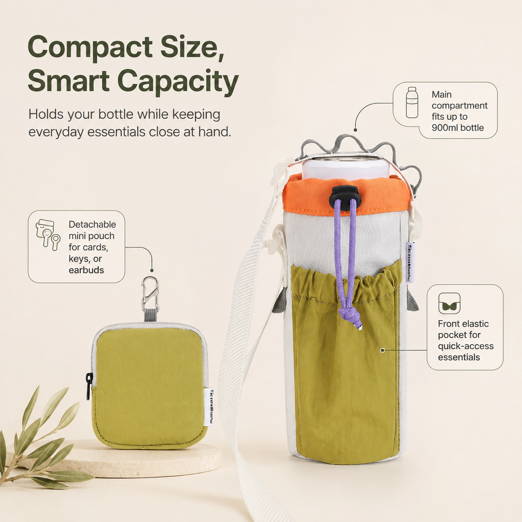 ScandiHome SH-2513 water bottle carrier with exterior storage