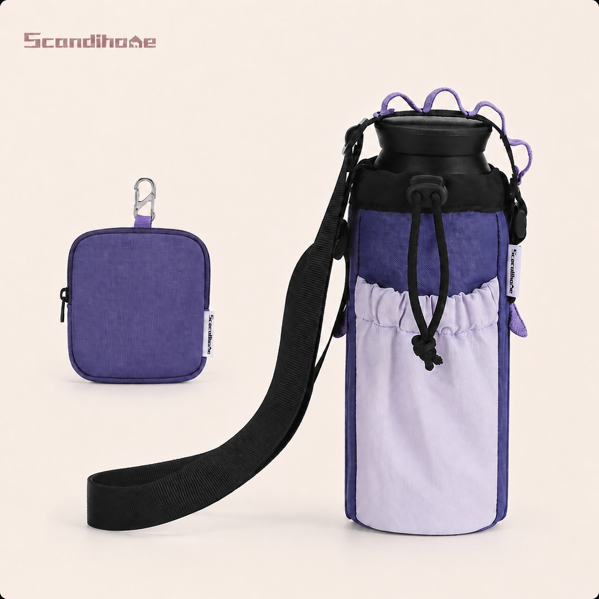ScandiHome SH-2513 water bottle sling in Midnight Lavender