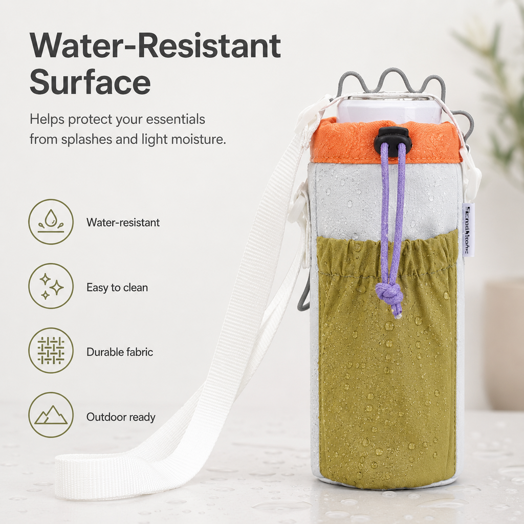 ScandiHome SH-2513 water bottle sling with compact accessory pouch