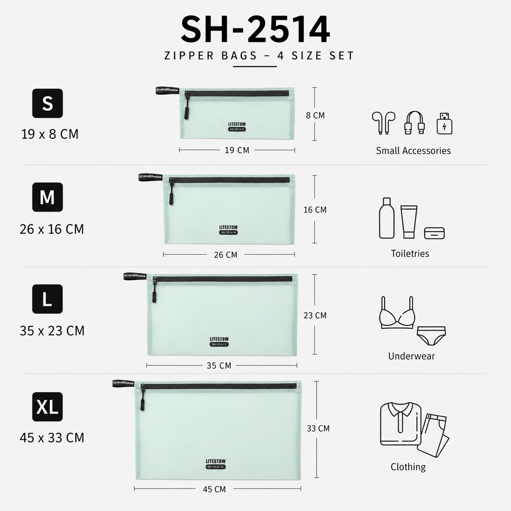 Travel storage bags for easier packing