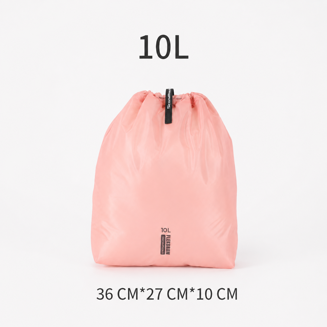 ScandiHome FLEXDRAW drawstring storage bag in Coral Pink, 10L