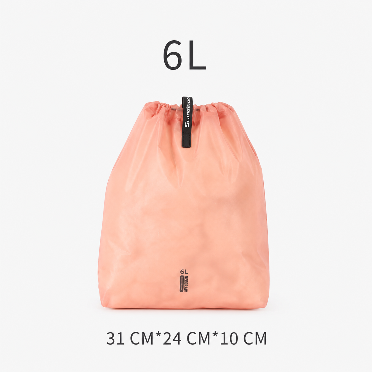 ScandiHome FLEXDRAW drawstring storage bag in Coral Pink, 6L