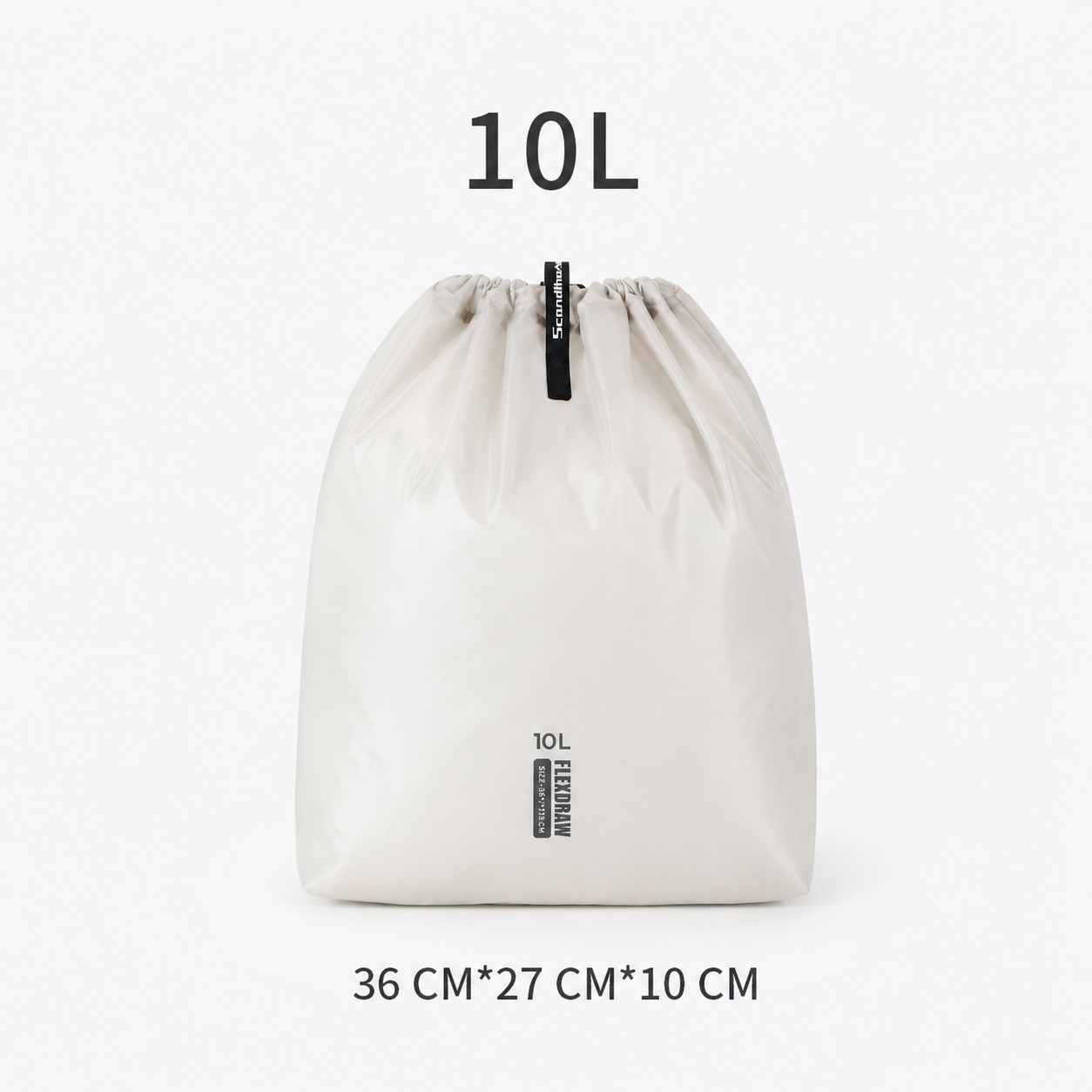 ScandiHome FLEXDRAW drawstring storage bag in Warm White, 10L