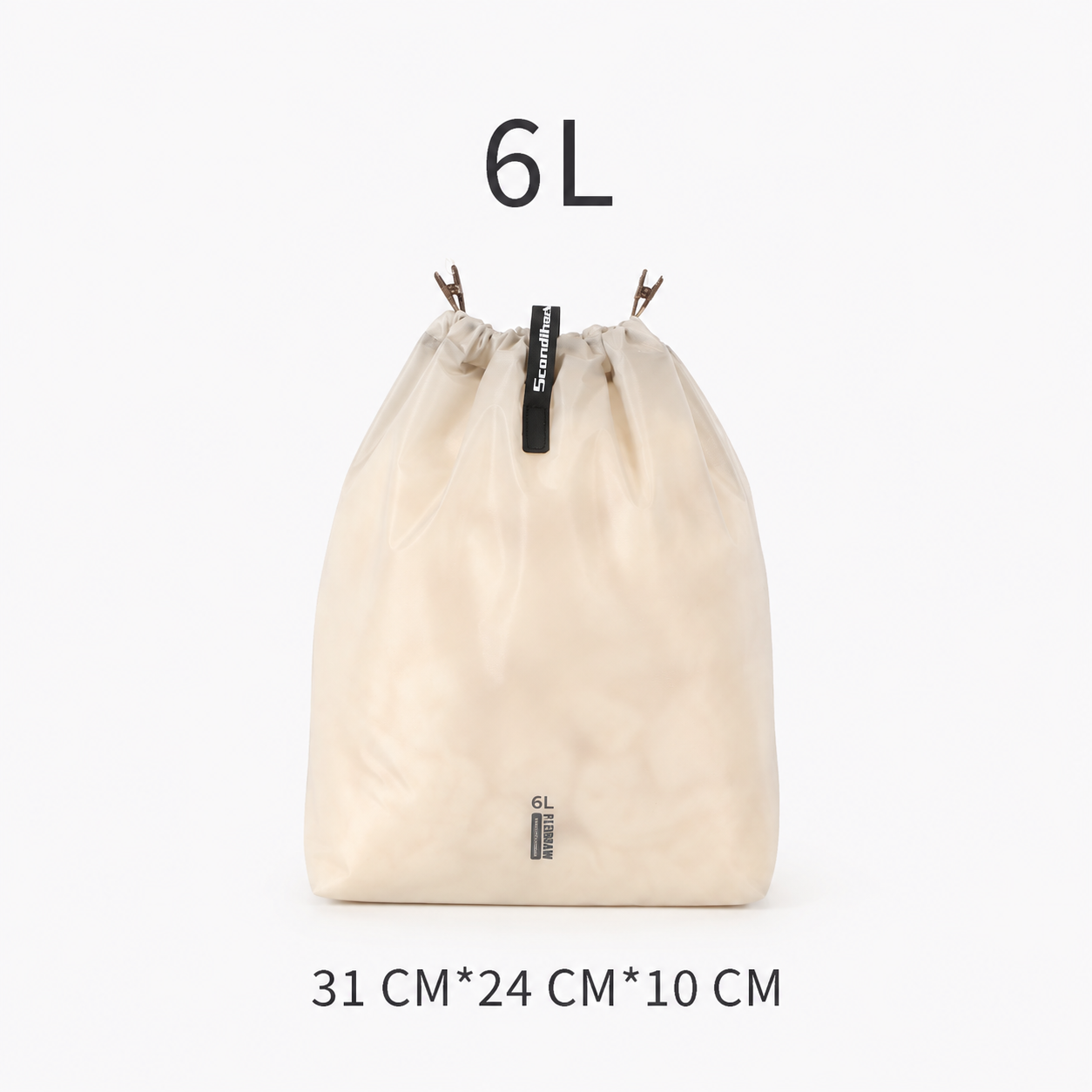 ScandiHome FLEXDRAW drawstring storage bag in Warm White, 6L