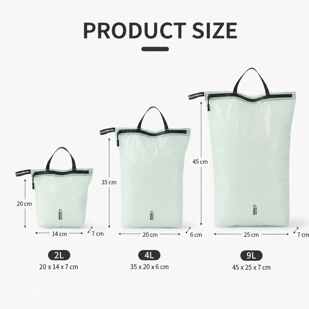 SH-2517 travel organizer bag size guide