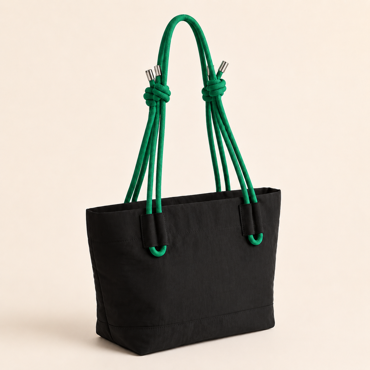 Angled view of the Scandihome SH-2602 knot-handle mini tote bag