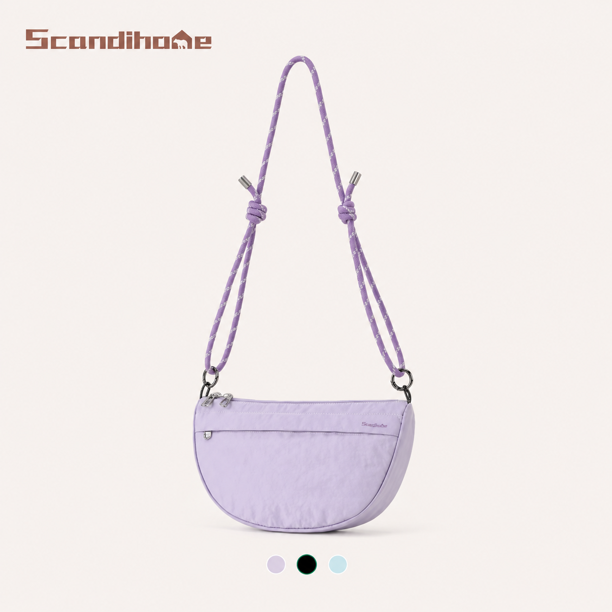 ScandiHome SH-2605 Lightweight Knotted Rope Crossbody Bag in Lilac