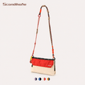ScandiHome SH-2606 Flip Flap RFID Crossbody Bag in Cream and Red