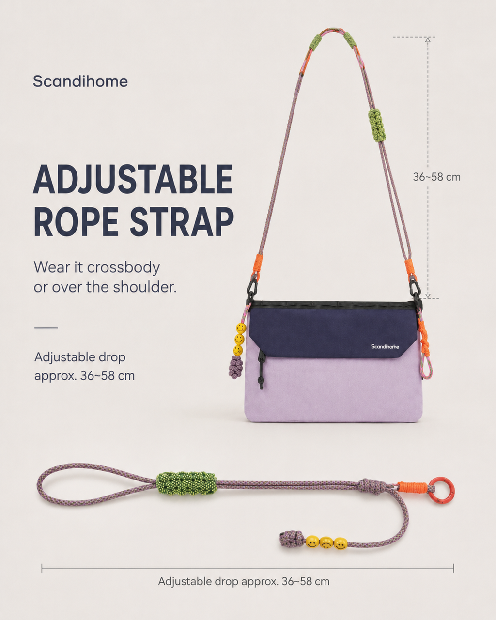 RFID blocking protection feature of the Scandihome SH-2606 crossbody bag
