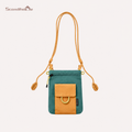 ScandiHome SH-2608 crossbody phone bag in Green / Mustard