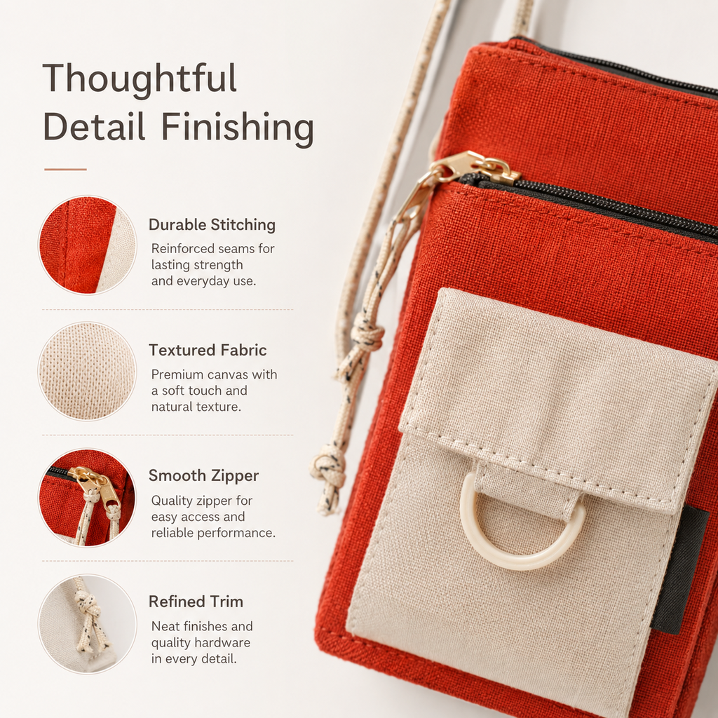 ScandiHome SH-2608 zipper, strap and logo details