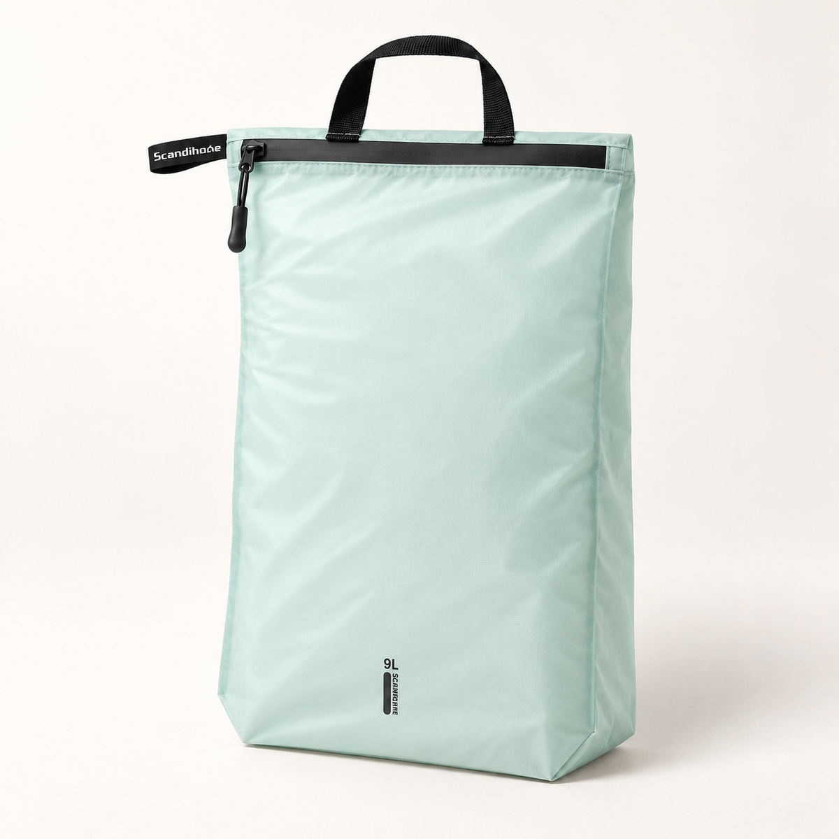 ScandiHome SH-2517 Mint Green 9L organizer with carry handle, three-quarter product view